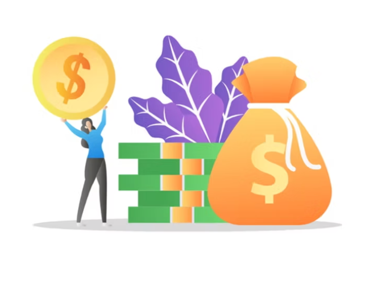 Reliable, growing finances illustration