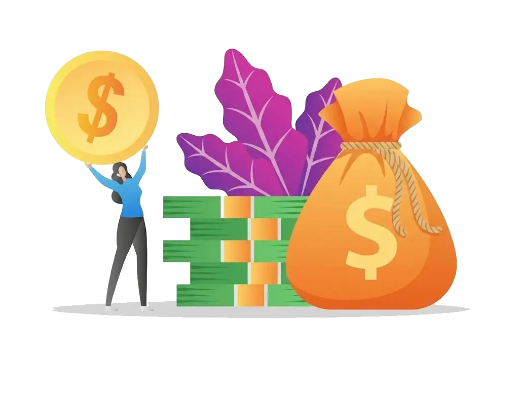 Reliable, growing finances illustration