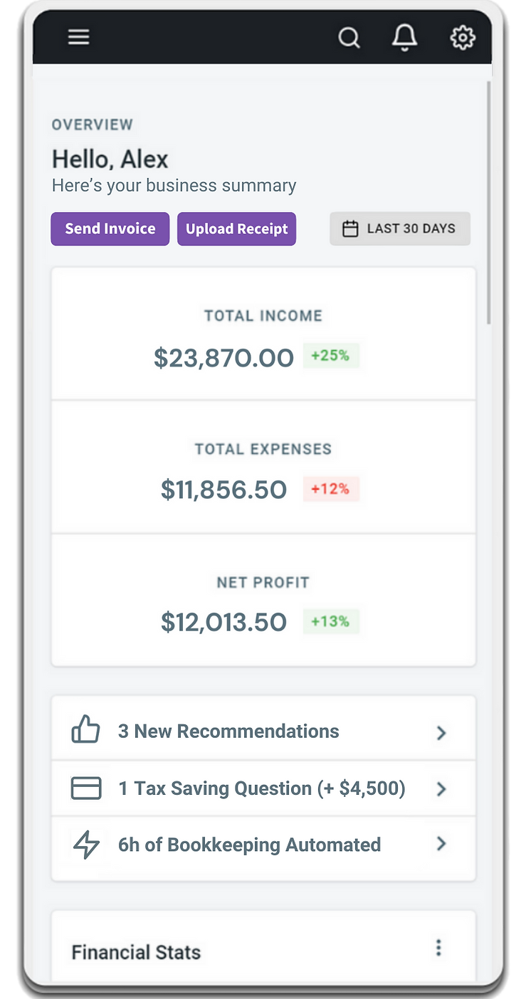 ReInvestWealth AI accounting software dashboard for Hostaway users