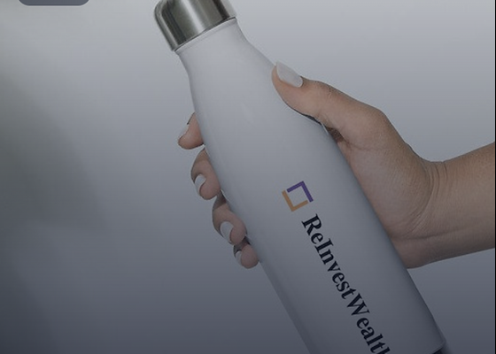 ReInvestWealth-branded insulated water bottle reward